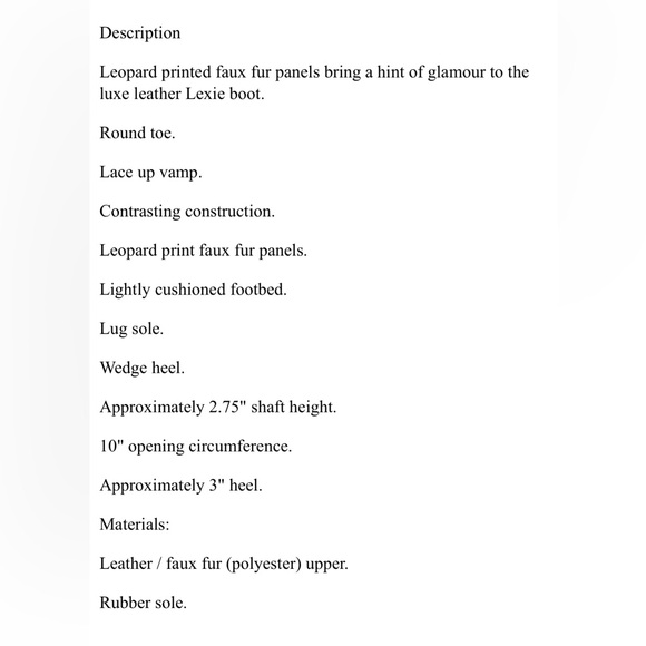 Sorry Lexie Faux Fur Wedge Boots size 5 - Picture 9 of 9